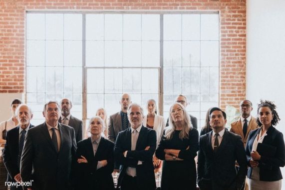 Diverse business people team in an office…