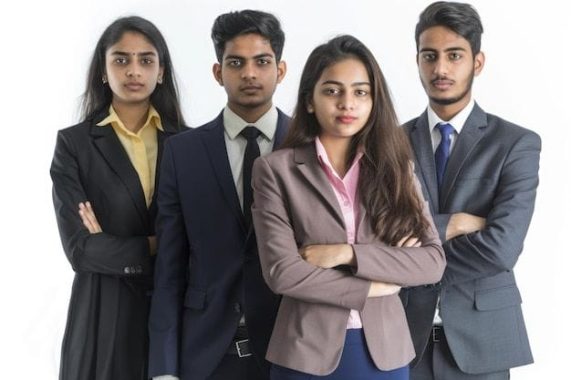 Photo asian indian business team isolate…